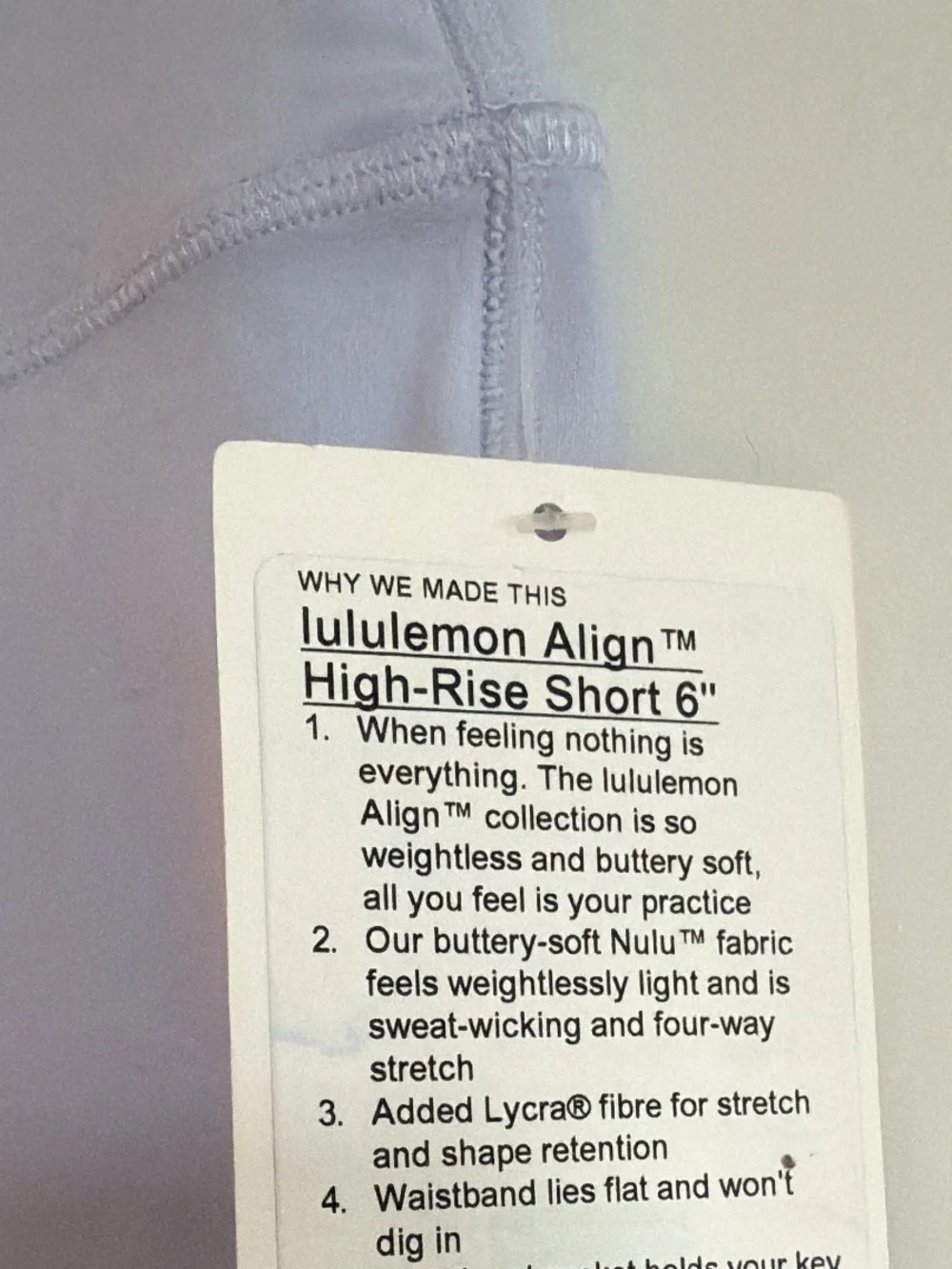 lululemon Size 14 Align HR 6” Biker Shorts